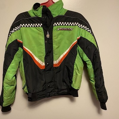 Vtg Men's Medium Arctic Wear Arctic Cat Factory Racing Bomber Jacket Snowmobile