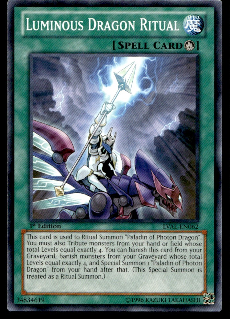 Luminous Dragon Ritual - LVAL-EN062 - 1st Edition - YuGiOh| Buy 2 Get 1 Free