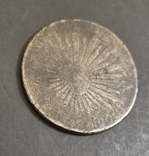 Mexico Silver 8 Reales. 25.59 grams. Poor Condition.