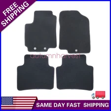 New For 2011-2017 Kia Rio Front & Rear Velour Floor Mats Carpet Black 4PCS