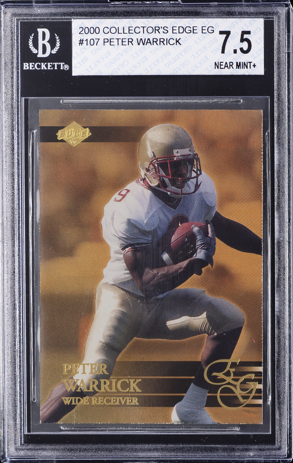 2000 COLLECTOR'S EDGE EG #107 PETER WARRICK BGS 7.5