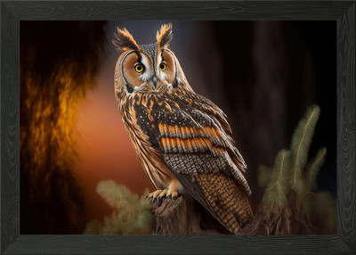 Eule Hoot Gerahmtes Wandbild Poster Leinwanddruck Bild