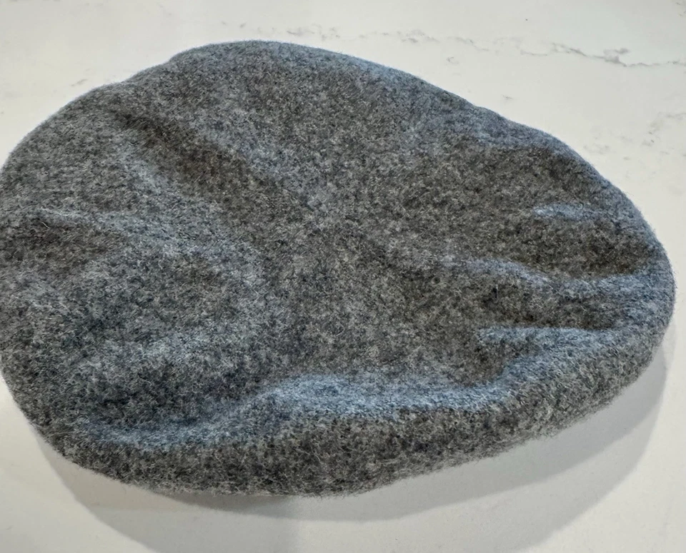 Boné masculino Kangol 100% puro novo lã cinza notícias menino médio - Imagem 2 de 4