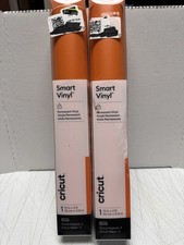Lot of 2 Cricut Smart Vinyl 13 in x 3 ft Orange Matte Permanent Vinyl sealed new