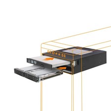 Full Metal 2 Bay 2.5" SAS/SATA HDD  SSD Backplane Cage with Slim ODD Tray fo...