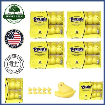 Fluffy Yellow Marshmallow Chicks, Perfect for Egg Hunts and Dessert Displays