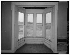12. Detail west elevation bay window, interior. View looking northwest. - Fort
