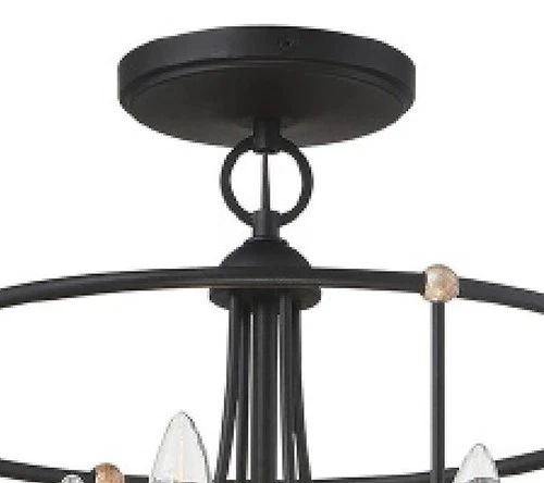 Minka Lavery 1049 Westchester County 4 Light 16"W Semi-Flush - Sand Coal with - Picture 4 of 8