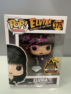 Funko Pop ELVIRA #375 Purple Diamond Glitter 2500 Pcs Signed With JSA