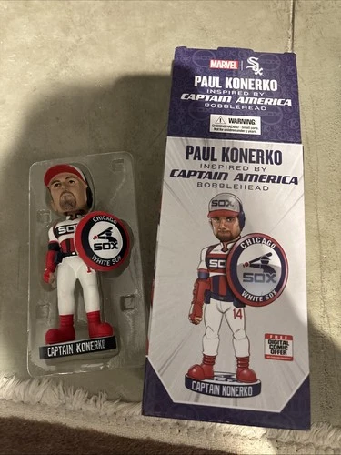 PAUL KONERKO Marvel Captain America Chicago White Sox Bobblehead Collectible