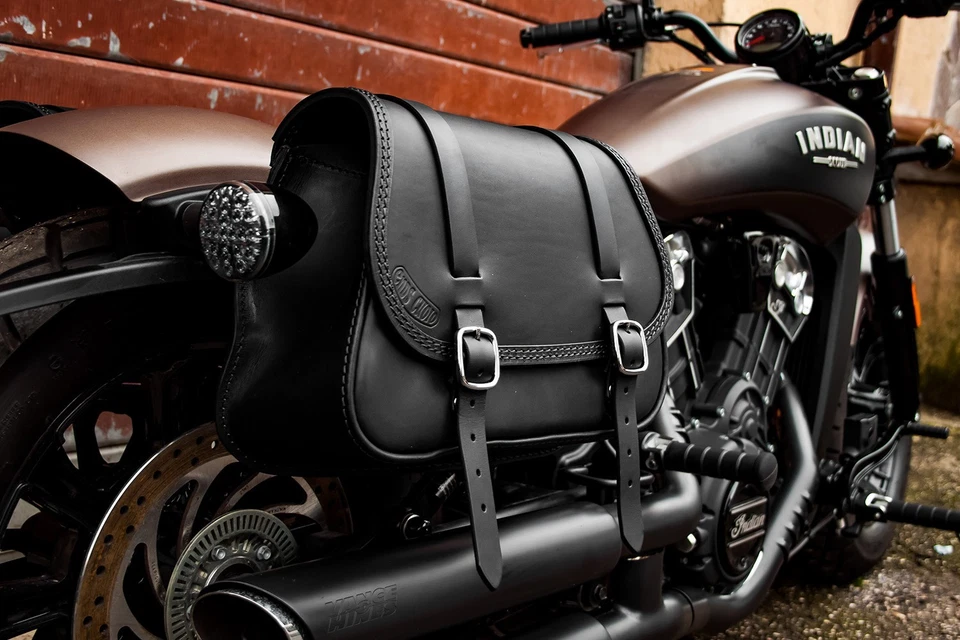 SACOCHE EN CUIR POUR CÔTÉ DROIT 2018–2024 INDIAN SCOUT BOBBER , SCOUT ROGUE - Photo 4/4