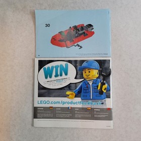 LEGO City Police Patrol Boat 60129 Instruction Manuals Books 1 & 2 Only