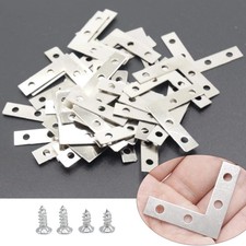 40 Pack Silver L Corner Brackets, 1.5x1.5inch Small Decorative Iron Corner