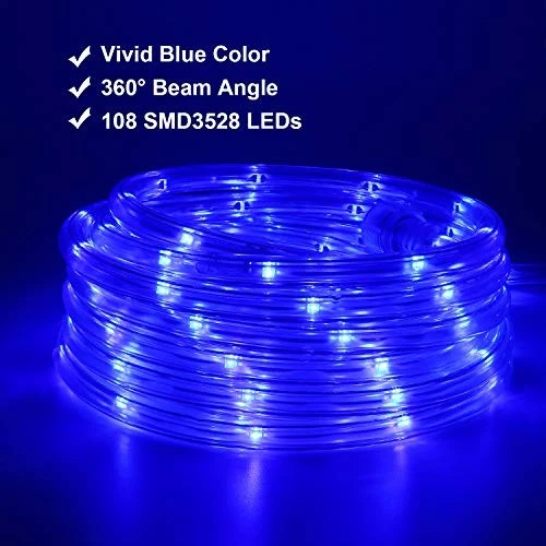 LED Lights, 16ft Rope Lights, Connectable and Flexible Strip Lighting, Blue - Image 3 of 4