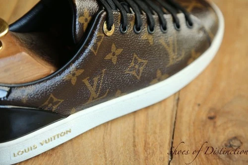 Louis Vuitton LV Monogram Brown Leather Shoes Trainers Sneakers UK 6 US 9