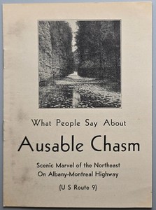 1931 Ausable Chasm NY Tourist Brochure What People Say About Ausable Chasm
