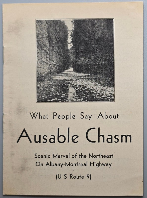1931 Ausable Chasm NY Tourist Brochure What People Say About Ausable Chasm