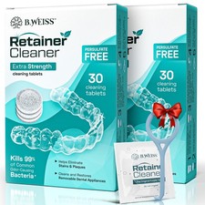 Weiss Naturals Retainer Cleaner Tablets, 1 Count Pack of 60 , Blue
