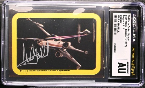 1977 Topps Star Wars Stickers #11 Battle in outer space! — AUTH (grade unconfirmed)