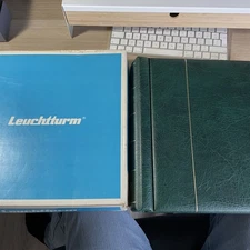 “LEUCHTTURM GREAT BRITAIN” UNUSED STAMP ALBUM. QEII 1950s - 1980s. LOOK!