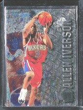 1996-97 Fleer Metal #201 Allen Iverson Rookie Card RC 76ers Sixers. rookie card picture