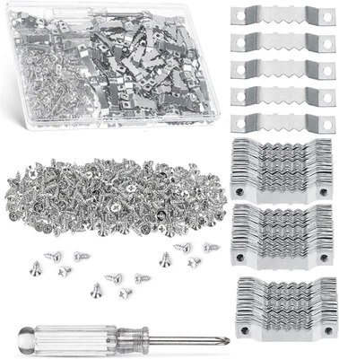 - Sawtooth Picture Hangers, 511 Pack, Silver, Metal Picture Frame Hangers with S