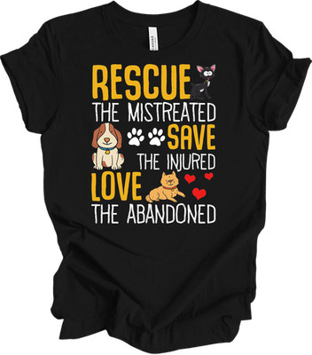 Animal Rescue Shirt Rescue Save Love Dog Mom Cat Lover Fur Mama Gift Tee