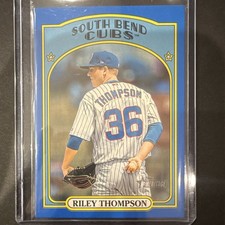 Topps 2021 Heritage Riley Thompson #12 Blue Border South Bend Cubs /99