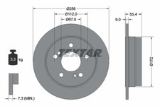 2x TEXTAR Bremsscheibe PRO 92059503 für MERCEDES W202 KLASSE W201 W124 124 C124