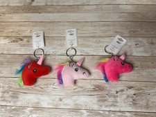 Unicorn Plush Charm Keychain Purse, Backpack, Belt Loop, Jewelry