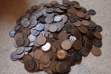 Old Pennies (4,5Kg), Monarchs Victoria to Eliz II, condizioni usate pulite.