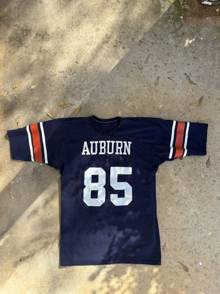 Vintage 70s 80s Auburn Tigers #85 Men’s Football Jersey Single Stitch SZ L  - Image 3 of 4