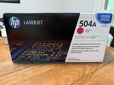 HP CE253A Magenta 504A Toner Cartridge Genuine OEM New Sealed