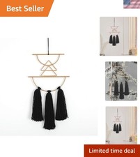 Boho Black Macramé Wall Hanging