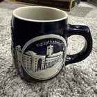 Vintage Stuttgart Stoneware Beer Stein Mug W. Germany 0.5L Cobalt Blue Relief — photo 2