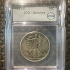 1942 Liberty Walking Half Dollar 50C Denver ICG Genuine Circulated Coin