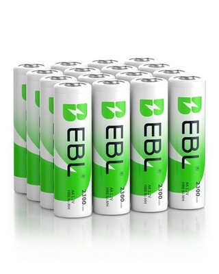EBL  AA  2300mAh ,16counts, NiMH Rechargeable Batteries 1.2V