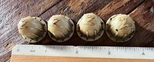 Vintage Zenith Tube Radio Bakelite Ivory Control Knobs - Set of 4