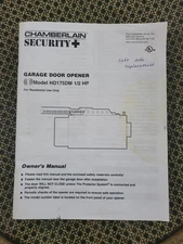 Chamberlaine garage door opener owners manual
