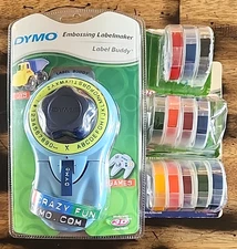 DYMO Label Buddy Embossing Labelmaker NEW with 3/8" Label Rolls (12)