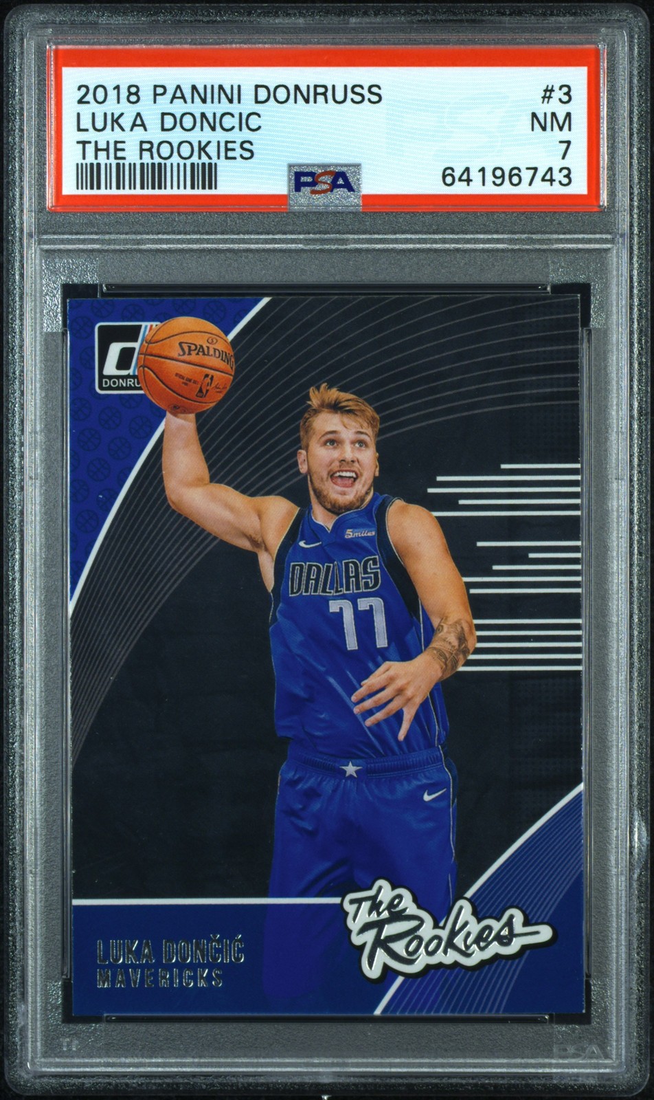 2018 PANINI DONRUSS THE ROOKIES #3 LUKA DONCIC ROOKIE RC PSA 7