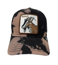 Goorin Bros Hat The Farm GOAT Men's Snapback Acid Wash Black Mesh Trucker Cap