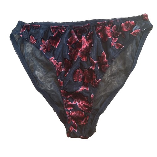 Slip Mutandine Tanga Knickers Slip Slip Seta Sissy Pizzo Nero - Foto 7