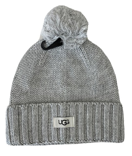UGG Women's Chunky Rib Beanie Color Light Gray | eBay