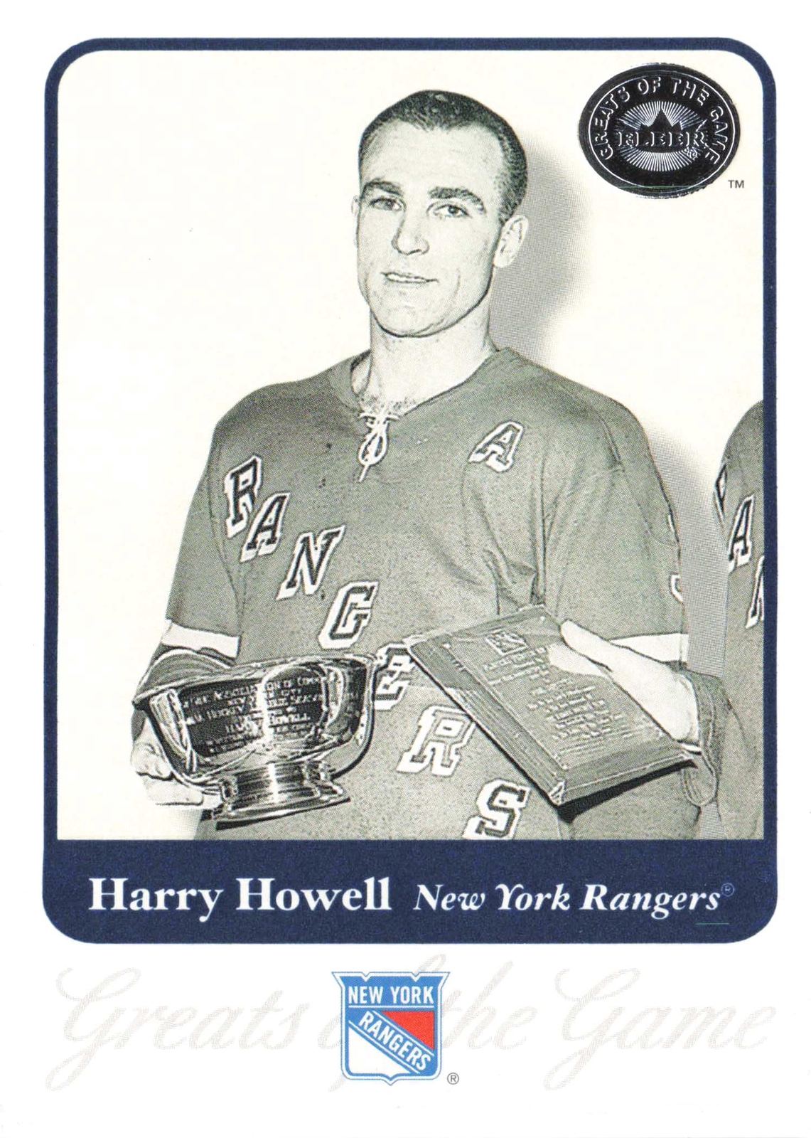 Harry Howell 2001-02 Fleer Greats of the Game #58 New York Rangers Hockey