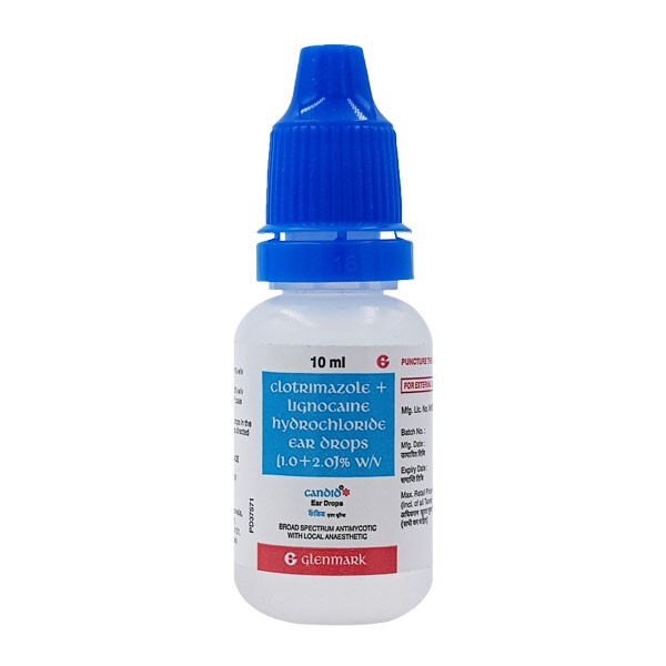 Pack Of 3 x 10ml Candid Ear Drop For treatment of fungal infections in