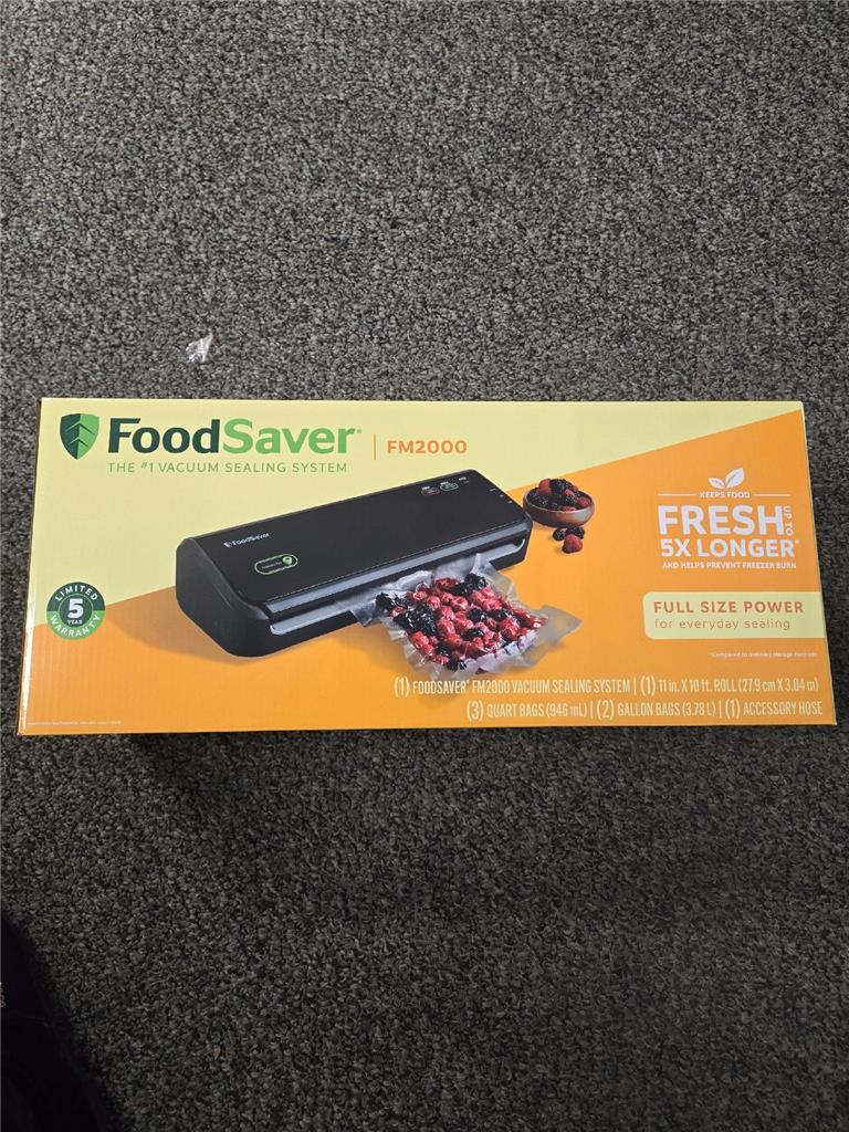 = Foodsaver FM2000 Vacuum Sealing System Full Size Power 3 Easy Steps