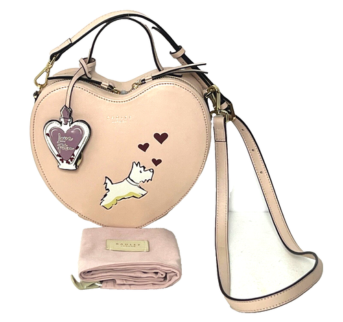 Radley Cross Body Bag Small LOVE POTION Heart Blush Pink Leather New RRP 169