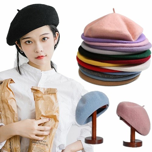 Francese Artista Calda Lana Basco Cappello Inverno Vintage Elegante Donna  Colori | eBay