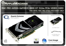 Early 2008 2nd Gen Apple Mac Pro nVidia GF 8800GT 512MB Video Card DOUBLE SLOT
